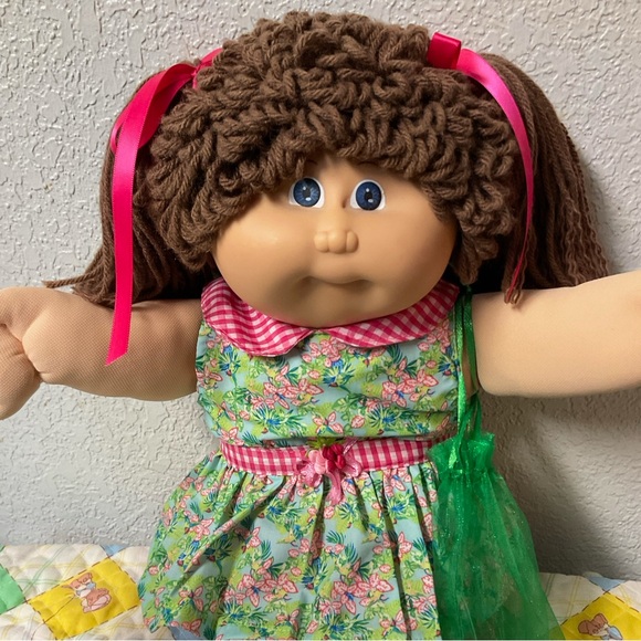 RARE VTG Cabbage Patch Kid Girl Second Edition Hong Kong Violet Eyes HM#1 - Picture 5 of 9